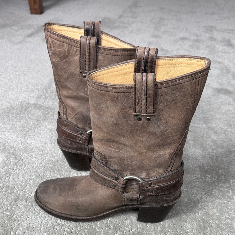 Grey/brown Heeled Boots for Women